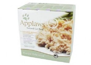Applaws Recipe Selection - Хапки коте микс филе пиле,риба тон,сирене, скумрия и царевица -8х 70гр