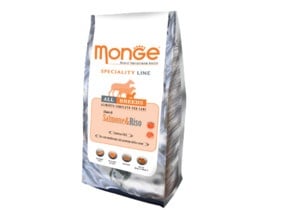 "MONGE" - Храна със сьомга и ориз за кучета с чувствителна кожа