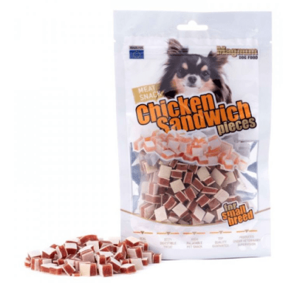 Лакомство за куче меки купчета Magnum пилешки сандвич 80 гр.