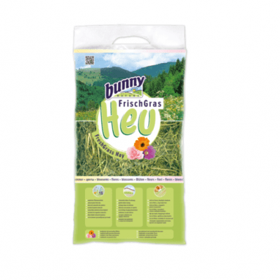 Сено за гризачи от свежа трева с цветове на растения Bunny FreshGrass Hay Blossoms, 500гр