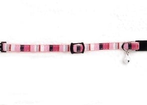 Розов нашийник със звънче - 8мм.х14-23см.