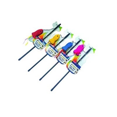 Играчка за коте Croci, въдичка с рибки, 40см