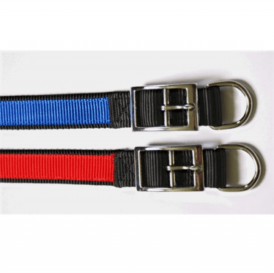 Нашийник изкуствена лента - двоен, двуцветен - различни цветове и размери