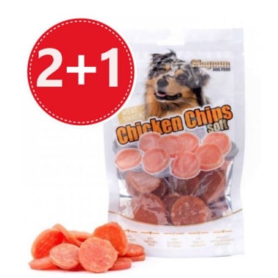 Лакомство за куче Magnum Пилешки чипс, 80гр, 2+1 ПОДАРЪК