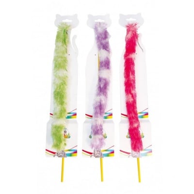 Играчка за коте Croci, въдичка с пухкава опашка, 47см