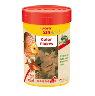 Sera San Nature - основна оцветяваща храна за рибки без оцветители и консерванти