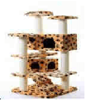 Драскало 4 етажно на лапички 50X50X130см.