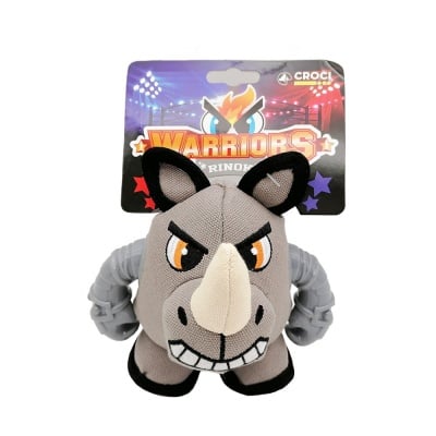 Играчка за куче Croci, сив носорог, 18х12х12см