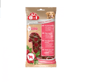 8in1 Minis - Лакомство за кучета с агнешко и червени боровинки