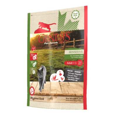 Genesis Pure Canada - My Green Field - Senstitive за чувствителни към храната израснали котки - две разфасовки