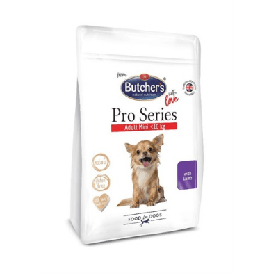 Butcher's Pro Series for small dogs Пълноценна храна за израстнали кучета от дребни породи с агнешко месо 800гр