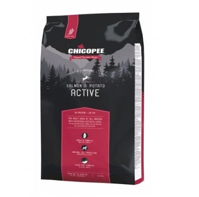 Храна за активни кучета Chicopee Holistic Nature Active Salmon & Potato, със сьомга и картофи, две разфасовки