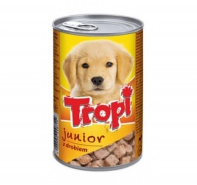 "Tropi Junior" - Консерва с пилешко месо за кученца
