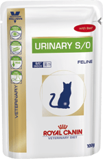 Royal CaninUrinary S/O Beef/ chicken -заболявяане на долната част на уринарния тракт, уролитиаза при котки / с телешко или пилешко месо// 100гр