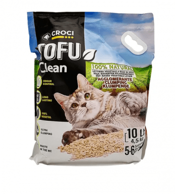 Натурална постелка за котешка тоалетна, тофу, Croci, 10 л