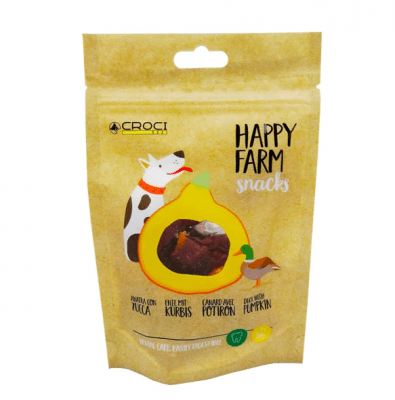 Лакомство за куче Croci HAPPY FARM, патица и тиква, 80гр