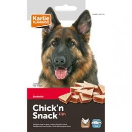 Лакомство за куче Chick'n Snack - сандвич с пиле и риба треска от Karlie, Германия