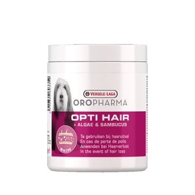 Opti Hair Dog 130гр- добавка към храната за кучета за лъскава козина и здрава кожа и за периодите на смяна на козината