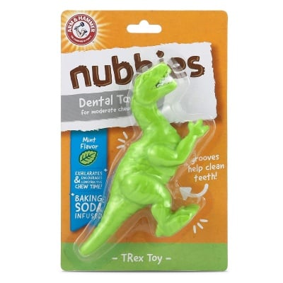 Дентална играчка за куче Arm&Hammer T-Rex Dental динозавър с аромат на мента