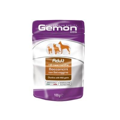Пауч с дивеч- за възрастни кучета, Monge- Gemon, 100гр