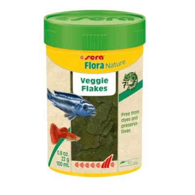 sera Flora Nature, 100 мл - основна храна със Спирулина без оцветители и консерванти