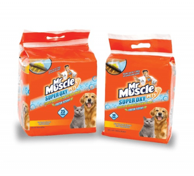 Mr.Muscle Oxi Pads - кърпа поемаща до 1 л. урина, - за под, килими и др., 25 бр.