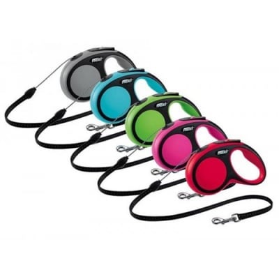 Автоматичен повод  за кучета flexi Comfort с въже - 3 размера; различни цветове
