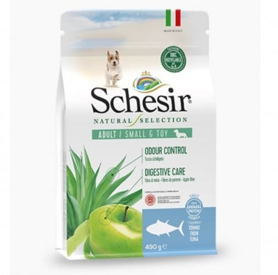 Храна за кучета от малки породи Schesir Natural Selection с риба тон, три разфасовки