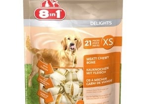 8in1 Delight - Лакомство кокали с пилешко месо XS - 21бр