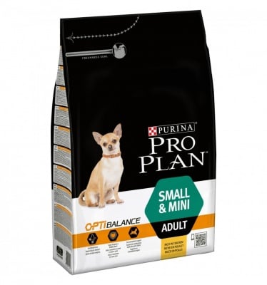 Суха храна за кучета в зряла възраст от малки породи Purina PRO PLAN Dog Small & Mini Adult, с пилешко месо, 100ГР НАСИПНО