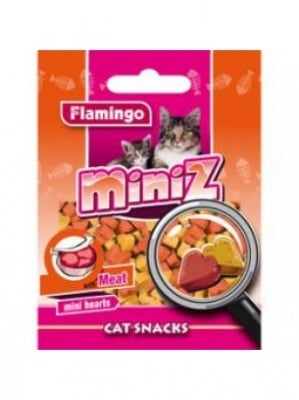 Flamingo miniz - мини сърчица за котки с пиле и телешко, 50гр 