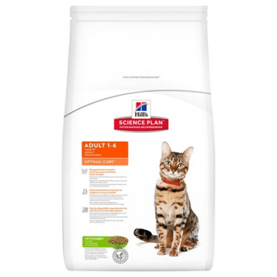 "Hill`s Science Plan Feline Adult OptCare Rabbit" - Пълноценна храна със заешко месо за котки в зряла възраст от 1 до 7 години