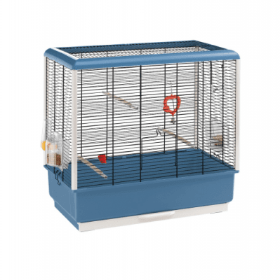 КЛЕТКА ЗА ПТИЦИ 59Х33Х60СМ - подходяща за канари и екзотични птици, оборудвана