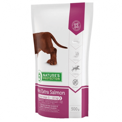  Nature's Protection Mini Extra Salmon - Суха храна за кучета от малки породи с чувствителна храносмилателна система