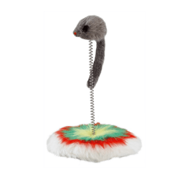 ИГРАЧКА ЗА КОТКИ FERPLAST -МИШКА НА ПРУЖИНА - Ø 17 x 24 cm