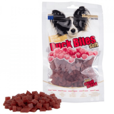 Лакомство за куче Magnum Патешки кубчета, 80 гр.