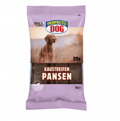 Дентални ленти за кучета, Perfecto Dog, Шкембе, 200гр