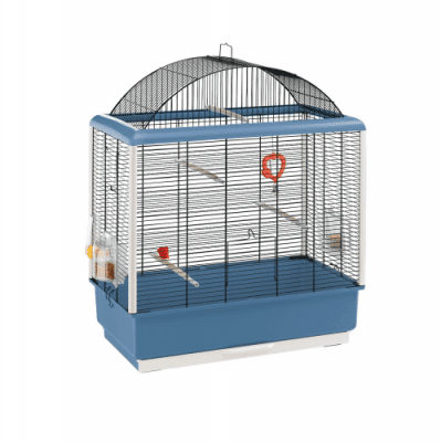 КЛЕТКА ЗА ПТИЦИ 59Х33Х75СМ - подходяща за канари и малки екзотични птици, оборудвана