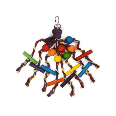 Играчка за папагал под формата на паяк - 12x30см.