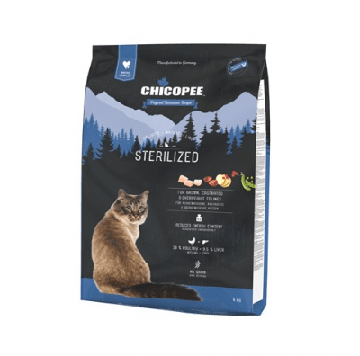 Храна за кастрирани котка Chicopee Holistic Nature Line Sterilized - 1.50кг; 8.00кг
