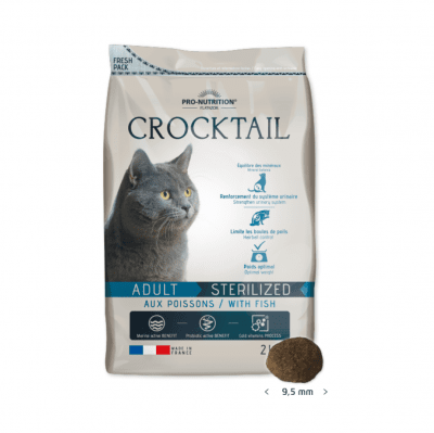 Храна за кастрирани котки Flatazor Crocktail ADULT STERILIZED, с риба, три разфасовки