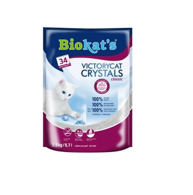 Котешка тоалетна силикагел Biokat's VictoryCat Crystals Classic, 2.500кг