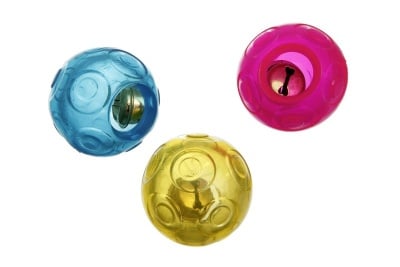 Играчка good 4 fun топка с котешка трева и звънче, 4 см