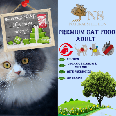 Суха храна за коте, Natural Selection PREMIUM, с пилешко месо, 100гр насипно