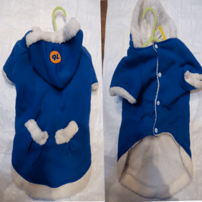 Синьо яке с плюш 