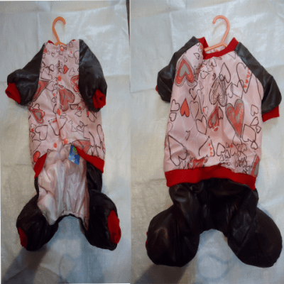 Яке арт сърца с крачоли, шушляк с подплата