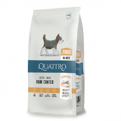 Храна за подрастващи кучета от всички породи, QUATTRO JUNIOR all breed, пиле, 7 кг