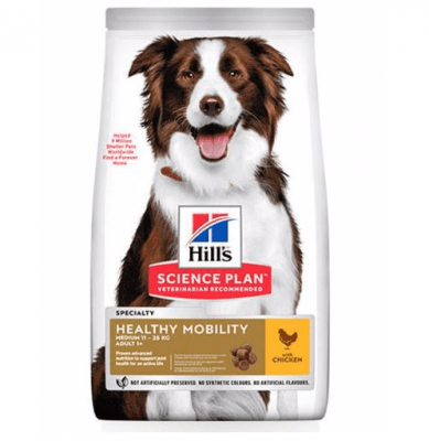 Храна за кучета от средни породи над 1 год., за поддържане на ставите HILL’S SCIENCE PLAN Healthy Mobility Medium Adult