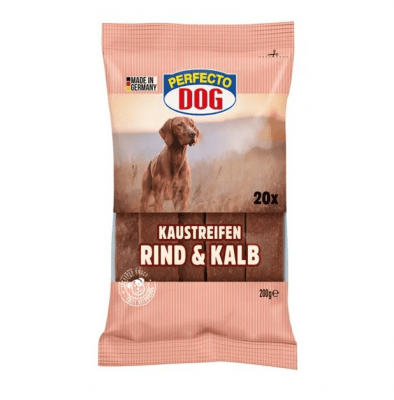 Дентални ленти за кучета, Perfecto Dog,Телешко, 200гр