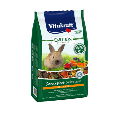 Храна за декоративни мини зайчета Vitakraft Emotion Sensitive All Ages, 600гр